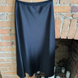Uniqlo Black Satin Maxi Skirt
